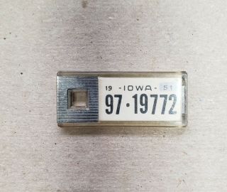 1951 Iowa Dav Mini Key Chain License Plate