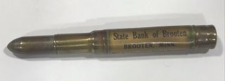 Vintage State Bank Of Brooten Bullet Pencil From Brooten Minnesota