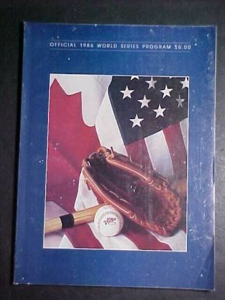 Official 1986 World Series Program York Mets/boston Red Sox