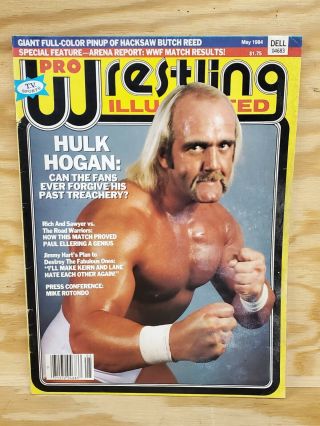 Vintage Pro Wrestling Illustrated Hulk Hogan Pinup Poster Hacksaw B Reed 1984