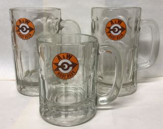 Vintage Heavy Glass A&w Root Beer Mugs With Arrow