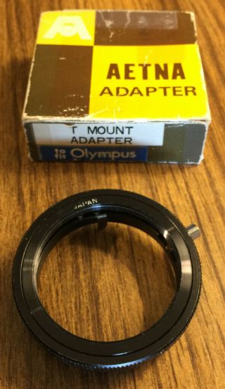 Vintage Aetna T - Mount Lens To Olympus Om - Mount Camera Adapter