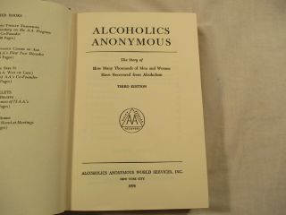 Vintage Alcoholics Anonymous AA Big Book Third Edition 1980 HC Dust Jacket 2