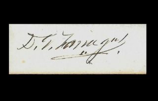 David G Farragut Autograph Reprint On Period 1860s Paper