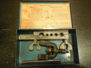 Vintage Imperial Brass Mfg.  Co.  Tubing Flaring Tool Set 1/4 " - 5/8 " W/metal Case