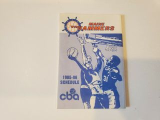 Rs20 Maine Wind Jammers 1985/86 Cba Basketball Pocket Schedule - Coca Cola