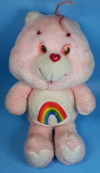 Kenner Care Bear Plush Rainbow Cheer Teddy Bear 13 " Vintage 1983 Stuffed Animal