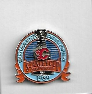 Pin Nhl: Calgary Flames,  1989 Stanley Cup Champions,  1 ",  Color,  Metal,  Ace Taiwa