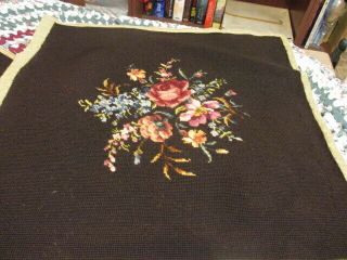 Vintage Roses/floral Needlepoint Chair/bench Seat Cover 22 " X 22 "