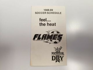 Rs20 Fort Wayne Flames 1988/89 Misl Soccer Pocket Schedule Card - Michelob Dry
