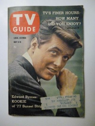 May 9 Tv Guide 1959 77 Sunset Strip Edd Byrnes Kookie Johnny Crawford Gunsmoke