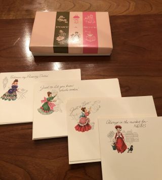 Vintage Note Cards Postcards Set Of 34,  Four Designs Box Post A Note