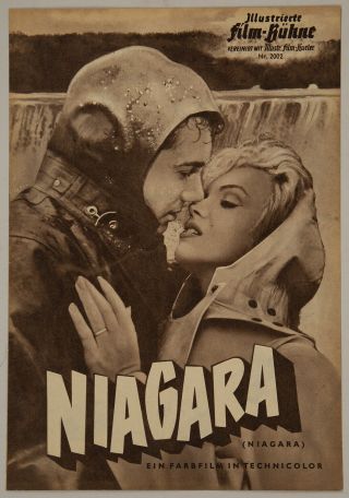 Vintage Rare 1950s German Niagara Movie Program Marilyn Monroe Joseph Cotten
