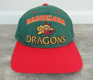 Barcelona Dragons Adjustable Hat Cap Wlaf Snapback Vtg Nfl Europe