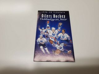 Rs20 Edmonton Oilers 1998/99 Nhl Hockey Pocket Schedule - Molson
