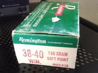 Vintage,  Empty Ammo Box - Remington 38 - 40 Win 180 Grain - In