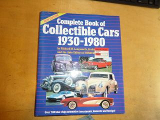 Complete Book Of Collectible Cars 1930 - 1980 Hardcover – 1985