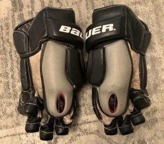 vintage BAUER VAPOR 4 Leather Hockey Gloves - 15 