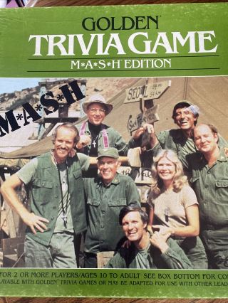 Vintage Mash Golden Trivia Game M A S H Edition Board Game Complete Vtg