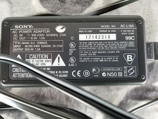 Vtg Sony Oem Ac - L10a/b/c Ac - L15a Ac - L15b Ac - L100/a Ac Adapter