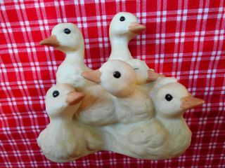Vintage 1988 Homco Masterpiece Porcelain - Baby Ducks -