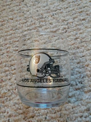 Vintage Nfl Football Los Angeles Raiders Glass Team Drinking Glass Rock Style
