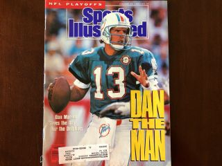 Sports Illustrated January 14 1991 - Dan Marino Miami Dolphins - With Label