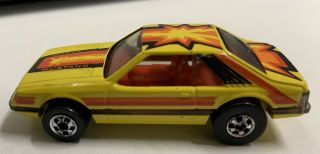 Vintage 1979 Hot Wheels Turbo Mustang Yellow Blackwall Fox Trx Ford - Hong Kong