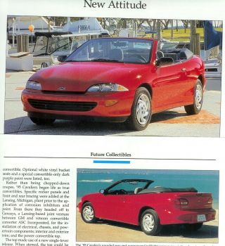 1995 Chevrolet Cavalier Convertible Color Article Chevy