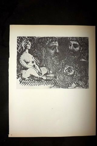 Pablo Picasso 1956 Vintage Print From The Vollard Suite