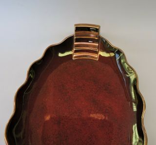 Vintage Carlton Ware Rouge Royale Gilt Edge Lustre Glaze Dish - 1698 3