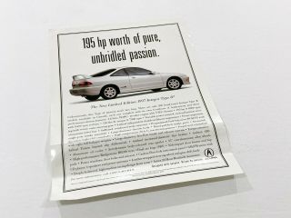 1997 Acura Integra Type R Nsx - T Information Sheet Brochure