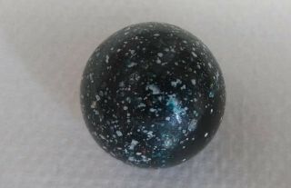 Vintage Glass Galaxy Marble Blue,  White,  And Black Color.  Small