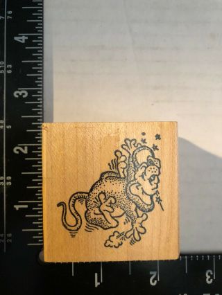 Vintage Rubber Stamp " Weird Figure " By Ann - Ticipations Rs1.
