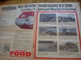 Vintage Ford Tractor Advertising - Ford Select O Speed Tractors - 1960