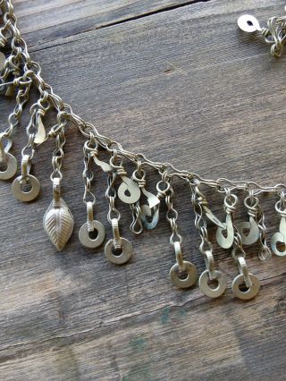 Vintage Kuchi Tribal Jewelry Chain Missing Dangles 34 