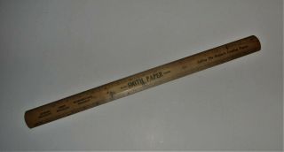 Vintage W H Smith Paper Corp Albany Ny 18 - Inch Wooden Ruler - -
