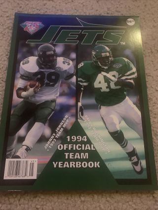 1994 York Jets Official Team Yearbook Nfl