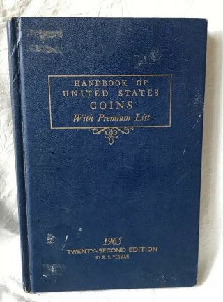 Vintage 1965 Handbook/Blue Book Of United States Coins Hardcover Book R.  S Yeoman 2