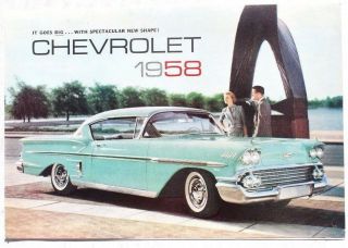 Vtg 1958 Chevrolet Corvette Car Dealership Paper Sales Brochure 2