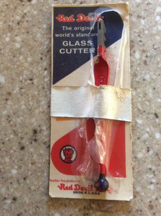 Vintage Red Devil 5 " Glass Cutter 023 Usa