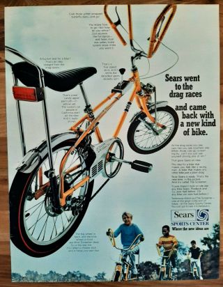 Vintage 1968 Sears Screamer Stingray Bicycle Advertisement