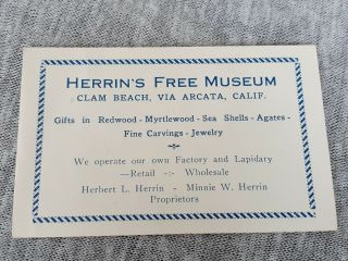 Vintage Advertising Card Herrin 