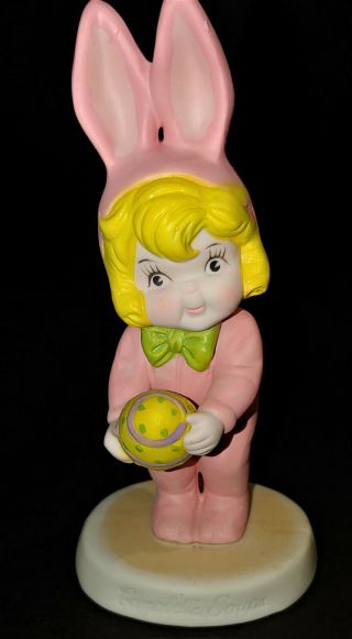 Vintage 1995 Campbells Soup Easter Bunny Figurine.  Ceramic.