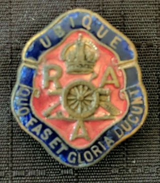 Vintage Royal Artillery Association Lapel Badge.  Gaunt London