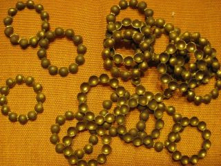 Vtg Concentric Bumped Circles Round Brass Jewelry Findings Settings 7/8 "