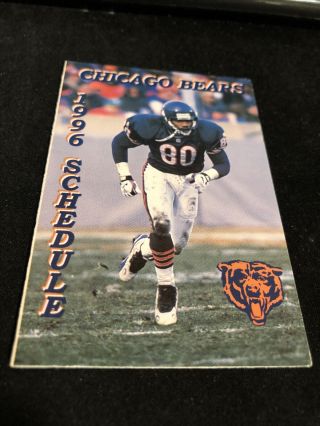 1996 Chicago Bears Football Pocket Schedule St.  Aaa Travel Version Curtis Conway