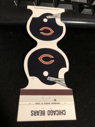 1980 Chicago Bears Football Pocket Schedule Flame Of Countryside Match Cover