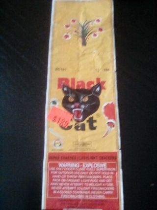 Vintage Firecracker Label ( (black Cat Brand))  Firecracker Label Only See Pix