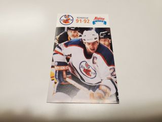 Rs20 Cape Breton Oilers 1991/92 Minor Hockey Pocket Schedule - Alpine Beer